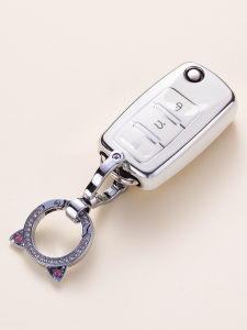Skoda New Kodiaq Crystal Sharp Wild Emperor Car Key Cover Shell 24 Models Womens Key Holder Simple Style TPU Material