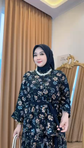LIORA SETROK WANITA MUSLIMAH KEKINIAN SETELAN ROK VIRAL SET ROK TERLARIS MOTIF BUNGA KECIL