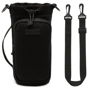 Portable Water Bottle Bag with Adjustable Shoulder Strap Water Bottle Sleeve for Walking Hiking Camping Gym