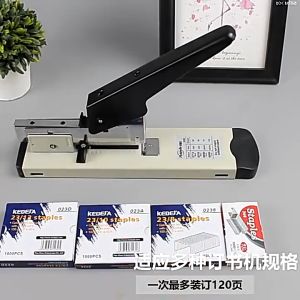 【Free 3 Box Staples】Heavy Duty Stapler Long Arm Stapler Bookbinding Stapler Office Tools 100/240 Large Capacity Paper Binding for Notebook Bind Stapler