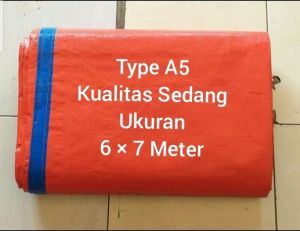 terpal plastik type A5 ukuran 6 × 7 meter