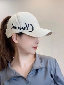 Casual Letter Embroidered Half Empty Dome Shape Sun Hat for Women Perfect for Travel Outdoor Activities Sun Protection and Fashion
