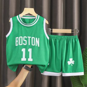 Baby Boys Sportswear Set Short Sleeve T-shirt And Shorts Summer Outfit for Kids Polyester Fiber Lightweight And Comfortable