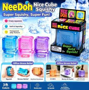 Kebidumei đầy màu sắc schylling needoh đẹp Cube Squishy Tăng chậm bóng căng bồn chồn đồ chơi căng thẳng giảm lo âu đồ chơi cảm giác cho trẻ em và người lớn