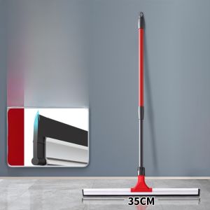 Large Size Rubber Floor Scraper Broom for Bathroom Commercial Use Heavy Duty Wall Mounted Floor Cleaner Household Cleaning Tool