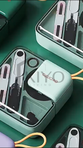 KIYO Set Benang Jarum Gunting Meteran Box Estetik dengan Gantungan Karet  / Set Alat Jahit Baju / Sewing Kits Set / Alat Jahit Mini Portabel Travel Friendly