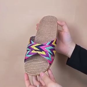 JOS1562 Sandal Kepang Linen Wanita