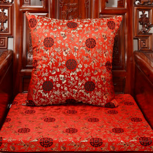 Đệm Ghế Sofa Gỗ Cam Có Thể Tháo Rời Đệm Ghế Sofa Phòng Khách Đệm Ghế Sofa Họa Tiết Hoa Vải Lụa Đệm Ghế Sofa Hình Vuông