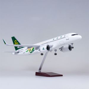 1/80 Large Scale 47cm Spring Airlines A320 Resin Diecast Airplane Model Kit with Stand＆wheel For Display Collection or Toys Gift