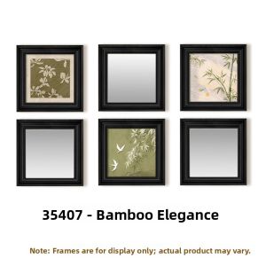 YASISHA | Vintage French Style Mirror Art Green Art Decor Wall Hanging Set