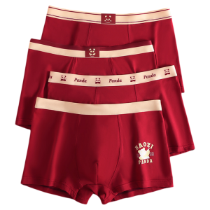 JIAZINI | Antibacterial Pure Cotton Underwear For Men Snake Year Design Boxer Shorts Comfortable Breathable Mid Waist Briefs For Men