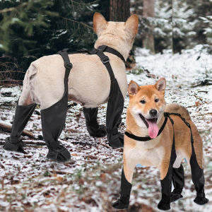 2025 Best Anti-Slip Dog Shoes Pet Paw Protector Dog Rain Booties Dirty-proof & Anti-fall Dog Outdoor Dog Suspender Sock Shoes