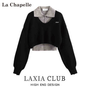La Chapelle | College Style Polo Neck Sweater