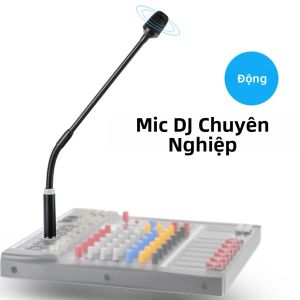 Micro DJ Động XLR Broadcast Thiết Kế Cổ Ngỗng Chắc Chắn Ít Tiếng Ồn Dành Cho Phát Sóng Trực Tuyến Trò Chuyện Tại Nhà Cuộc Họp Tương Thích Với Máy Tính Xách Tay