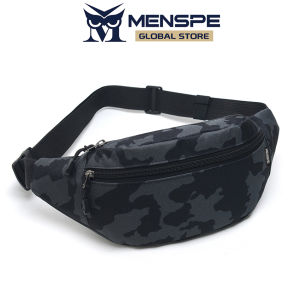 MENSPE กระเป๋าคาดเอวกระเป๋าคาดหน้าอกผู้ชายกระเป๋าคาดเอวอเนกประสงค์กระเป๋าออกกำลังกายสามชั้นกันน้ำทนทานต่อการฉีกขาดกระเป๋าคาดเอวพร้อมกับสายปรับได้สำหรับออกกำลังกายวิ่ง