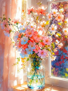 500/1000/1200/2000PCS Jigsaw Puzzle Peaceful Window Scene With Flower Vase For Adults Ideal For Stress Relief And Relaxation