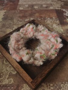 French Style Plush Hair Ties Mixed Handmade Thread Large Bow Hair Accessories Sweet Floral Print Elastic Hair Bands for Women