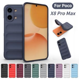 Wavy Pattern Silicone Funda for Poco X8 Pro Max X8 Pro X7 X6 X5 M8 M7 M6 F8 F7 F6 F5 Ultra Pro Airbag Armor Shockproof Soft Case