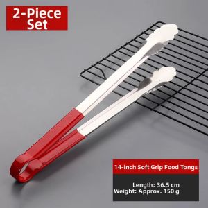 TAFUMAN | Heat Resistant Long Stainless Steel Food Tongs