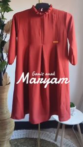 gamis anak maryam series 3-12 tahun / gamis anak crinkle airflow /dress anak tanggung / gamis muslim anak polos modern