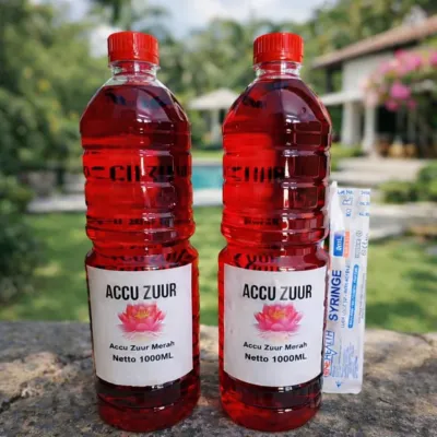 AIR AKI ZUUR MERAH 1 LITER PALING LARIS – BONUS SUNTIKAN | MOTOR & MOBIL AWET