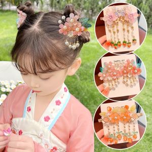 Kẹp Tóc Tua Rua Phong Cách Cổ Trang Phục Hanfu Cho Bé Gái Tóc Búi Thắt Nút Bướm Trang Trí Đầu Trẻ Em Phong Cách Cổ Điển