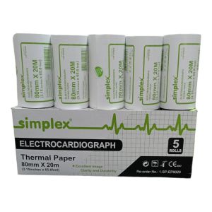 Simplex Electrocardiograph Thermal Paper/ ECG Paper 80mm X 20m