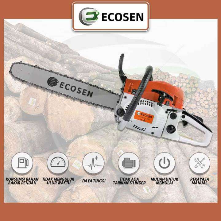 Ecosen Inch Alat Outdoor Mesin Gergaji Chainsaw Untuk Potong