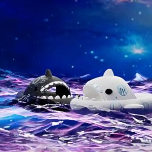 Inaso Sandal Hiu Wanita Selop Dewasa Lucu Karekter Sendal Anak Baby Shark Karet Jelly Rumah Sepatu Flat Empuk Anti Slip HSN605