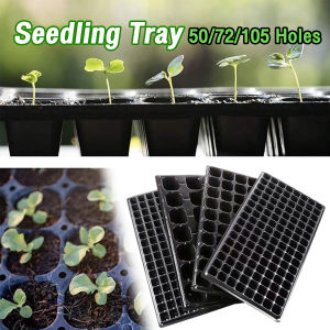 Seedling Tray 50/72/105 Holes Garden Trays Strength Seed Germination Plant Flower