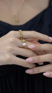 A.CEMI แหวน/ต่างหูเสริมดวงโชคลาภ โอปอล (Free Size) Opal Fortune Star Band Ringcuff ต่างหูพลอยแท้ ของขวัญมงคล ต่างหูไม่แพ้