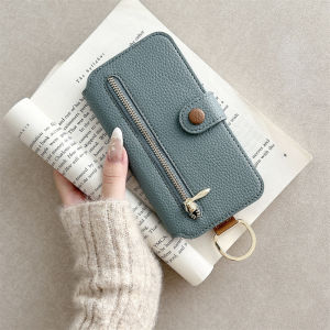 Wrist Strap Wallet Card Slot Holder Flip Leather Phone Case for IPhone 17 Air 18 16 15 14 13 12 Pro Max Plus Protective Cover