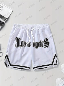 Summer New Mens Los Angeles Print Baskerball Short Pants Jersey Casual Hawaii Beach Fitness Fashion Sports Surfing Shorts