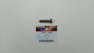Baut L Nikel 6 x 25 (Harga Per 1 PCS) - Baut 10 Kunci L 5 Drat 6 mm x Panjang 25 mm