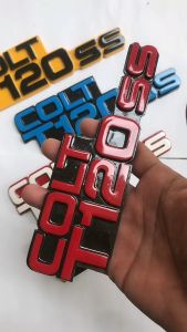 EMBLEM MOBIL COLT T 120 SS VARIASI MOBIL DENGAN HURUF TIMBUL 3D BAHAN FIBERGLASS