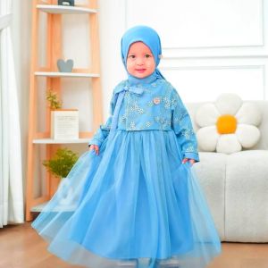 Ganis Anak Brukat Tile 3 4 5 7 Tahun Terbaru Fashion Muslim Anak Perempuan Lebaran