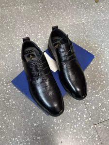 Genuine Leather Oxford Shoes Mens Soft Surface Formal Tie-On Business Casual Shoes Breathable round Toe Rubber Outsole