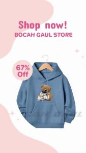 Jaket Sweater Hoodie Anak Usia 4-13 Tahun Motif STAY HUMBLE Bahan Katun Fleece