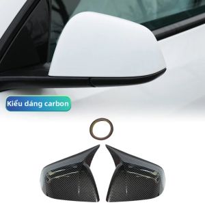Vỏ Gương Chiếu Hậu Bằng Sợi Carbon Màu Đen Bóng Cho Tesla Model Y Chất Liệu ABS Nắp Gương Bên Phụ Tùng Ô Tô Cho Các Mẫu Xe 2019-2023