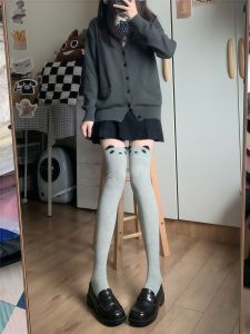 JIFANPAUL | Cute Cat Grey Lolita Slimming Long Socks