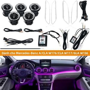 Đèn LED Trang Trí Nội Thất Ô Tô Mercedes-Benz A/CLA W176/CLA W117/GLA W156 13-18 Kiểu Tuabin Nhiều Màu Sắc 12V