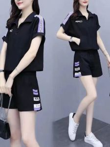Casual Plus Size Womens Shorts Set Summer 2024 New Style Loose Fit Short Sleeve Sporty Two-Piece Set For Plus Size Women
