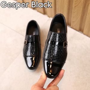 SEPATU PESTA ANAK LAKI PANTOFEL KULIT SINTETIS CROCO LANCIP