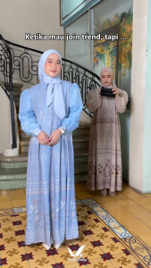Ventedaily - Andira Maxy Dress Pesta Kondangan Gamis Wanita Remaja Syari Muslim Model Terbaru Motif Lengan Panjang Dewasa Mewah Lebaran Maxi Simple