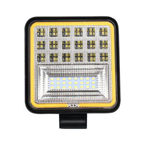4-Inch LED Round Square Spot Work Light Combo Flood Driving White Amber Fog Lamp For Truck SUUV 4WD 4x4 Offroad ATV Jeep Tractor