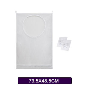 1/2pcs Folding Folding Laundry Sorting Basket Washing Frame Bathroom Mesh Dirty Clothes Storage Bag Wall Hanging Bag with Hook