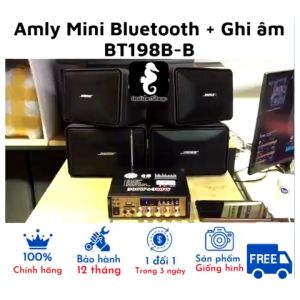 Amply âm ly karaoke Amly Mini Bluetooth TLC BT-198B-B BT-198A Kết Hợp Ghi Âm  Echo Siêu Mượt