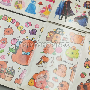 TAIYO Sticker Tattoo Karakter Stiker Tato Kartun Animal Tempel Sementara Temporary Aksesoris Anak