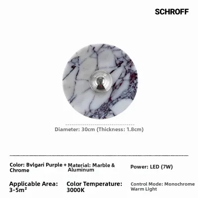 Schroff | Bulgari Marble French Vintage Wall Light