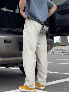 กางเกงกีฬาปีนเขาแบบบางแห้งเร็วสำหรับผู้ชาย กางเกงขายาวทรงตรง 3 ชั้น กางเกงขายาวทรงสามเหลี่ยมสำหรับเล่นกีฬากลางแจ้ง ฤดูร้อน 2025